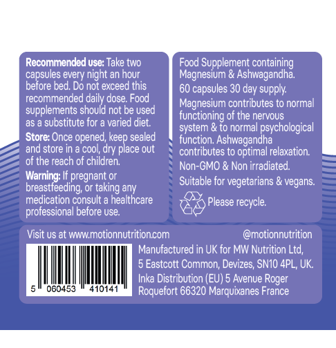 Motion nutrition unplug ingredients