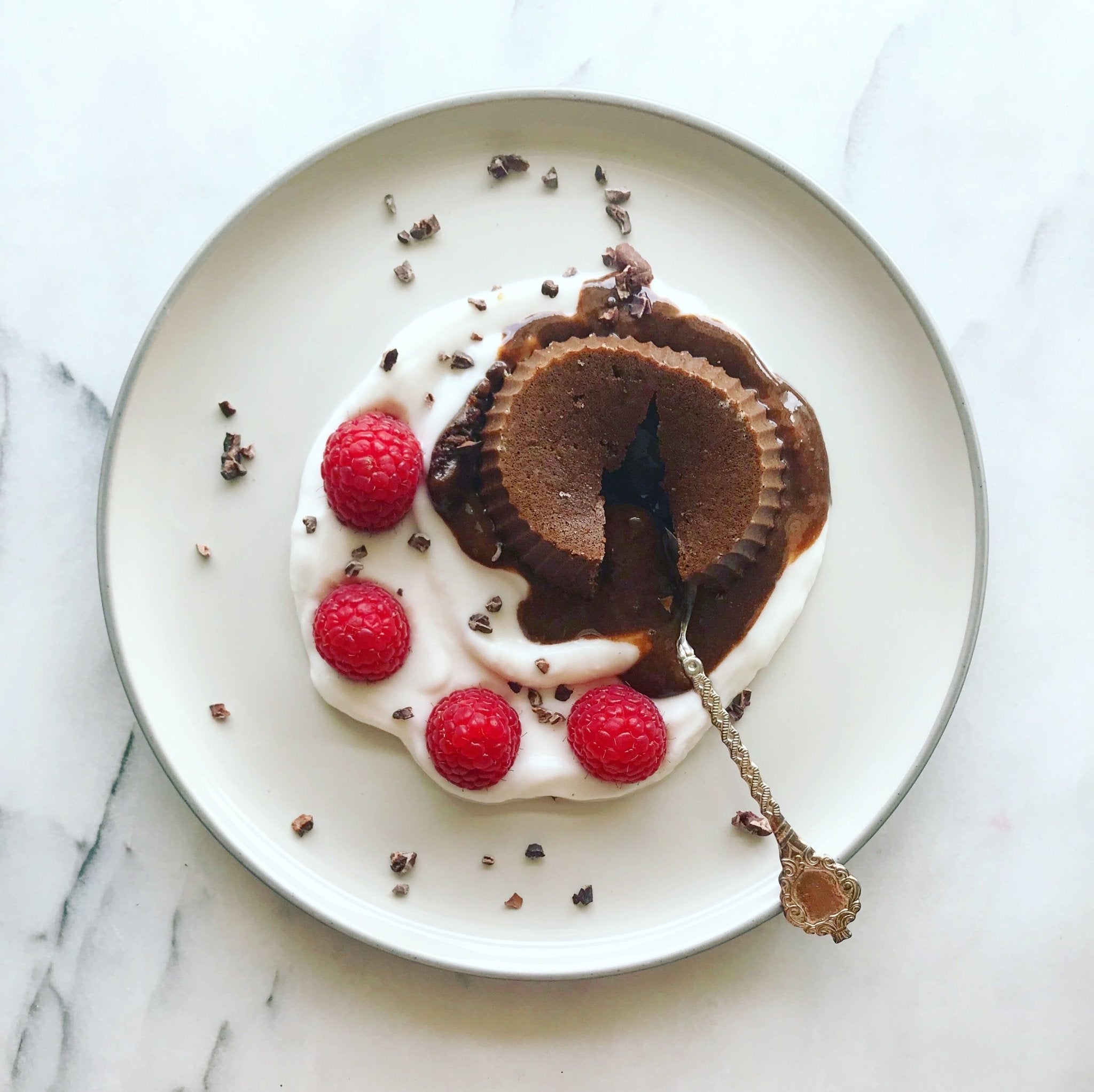 Healthy Dessert Recipe: Cacao Lava Cakes by Nutritionist Phoebe Liebling | Motion Nutrition